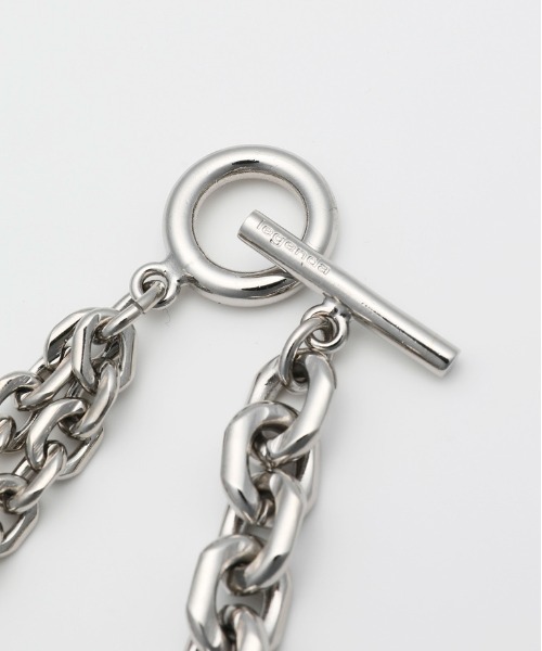 LEGENDA（レジェンダ）の「Mantel Double Chain Necklace  ～Japan Made～ ＊（ネックレス・メンズ・シルバー・FREE）」の3枚目の写真