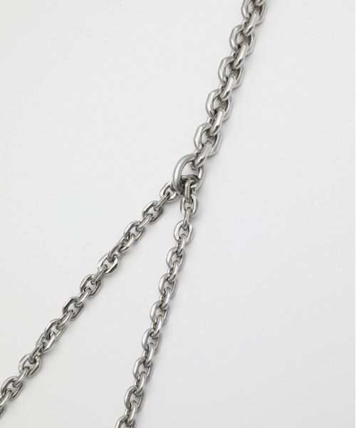 LEGENDA（レジェンダ）の「Mantel Double Chain Necklace  ～Japan Made～ ＊（ネックレス・メンズ・シルバー・FREE）」の4枚目の写真