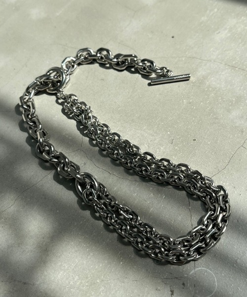 LEGENDA（レジェンダ）の「Mantel Double Chain Necklace  ～Japan Made～ ＊（ネックレス・メンズ・シルバー・FREE）」の7枚目の写真