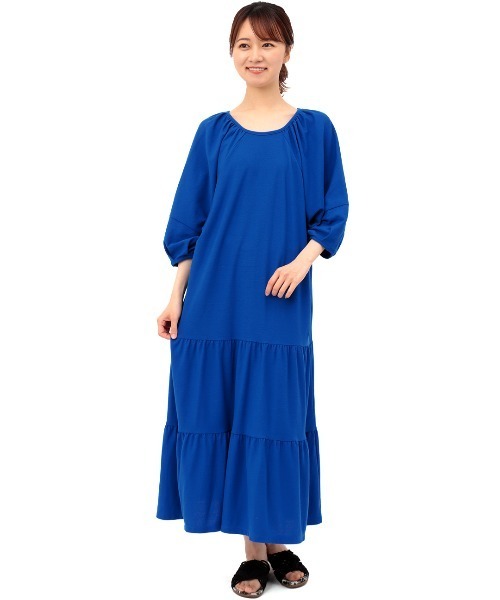 チチカカ（チチカカ）の「2WAY袖ボリュームティアードワンピース（ワンピース・レディース・ブラック/ブルー/ライトグリーン・FREE）」の12枚目の写真