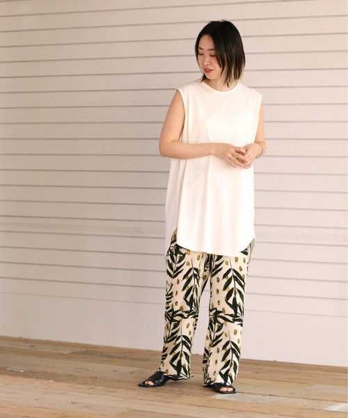 cepo(セポ)の「スリットロングノースリーブTee(Tシャツ/カットソー・レディース・グリーン/オフホワイト/ブラック・M)」の19枚目の写真