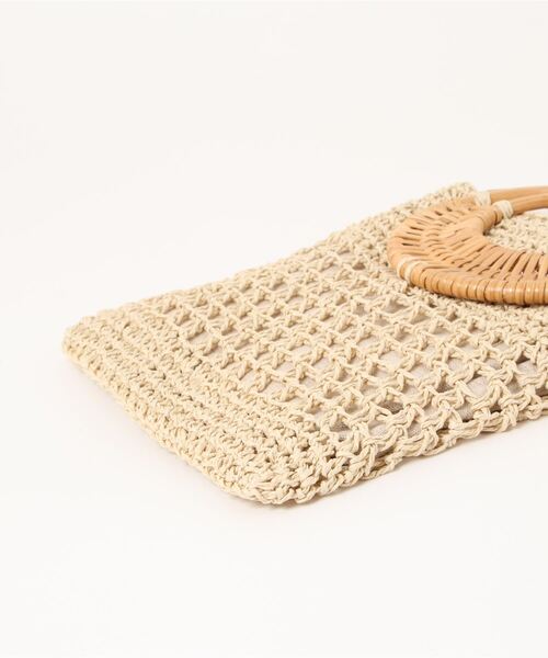 LBC（エルビーシー）の「ラタンマルハンドルペーパーショルダーバッグ（ショルダーバッグ・レディース・ベージュ/ライトブラウン・FREE）」の5枚目の写真