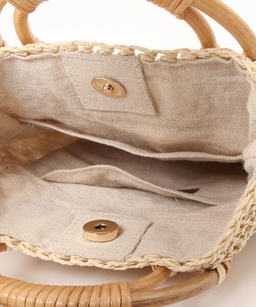 LBC（エルビーシー）の「ラタンマルハンドルペーパーショルダーバッグ（ショルダーバッグ・レディース・ベージュ/ライトブラウン・FREE）」の4枚目の写真