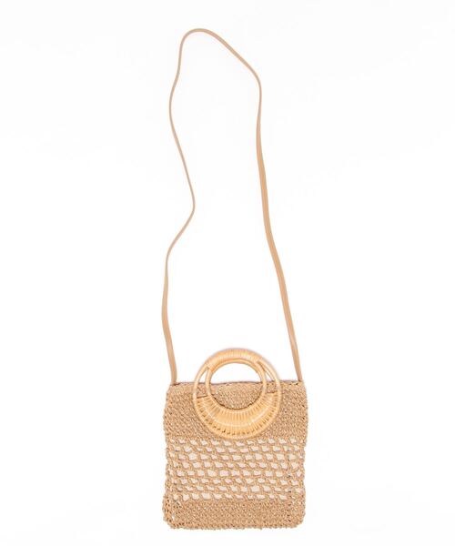 LBC（エルビーシー）の「ラタンマルハンドルペーパーショルダーバッグ（ショルダーバッグ・レディース・ベージュ/ライトブラウン・FREE）」の7枚目の写真