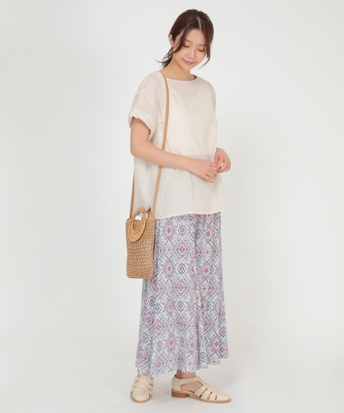 LBC（エルビーシー）の「ラタンマルハンドルペーパーショルダーバッグ（ショルダーバッグ・レディース・ベージュ/ライトブラウン・FREE）」の10枚目の写真