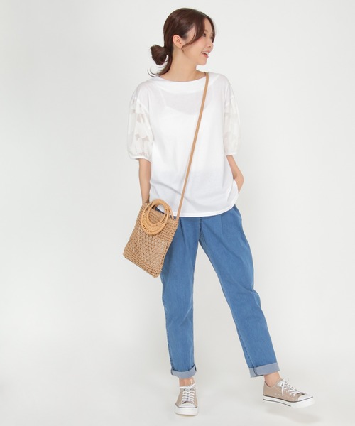 LBC（エルビーシー）の「ラタンマルハンドルペーパーショルダーバッグ（ショルダーバッグ・レディース・ベージュ/ライトブラウン・FREE）」の9枚目の写真