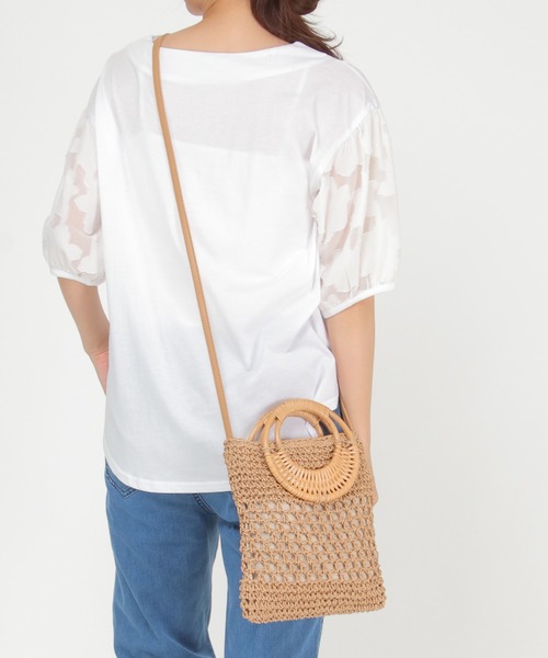 LBC（エルビーシー）の「ラタンマルハンドルペーパーショルダーバッグ（ショルダーバッグ・レディース・ベージュ/ライトブラウン・FREE）」の8枚目の写真