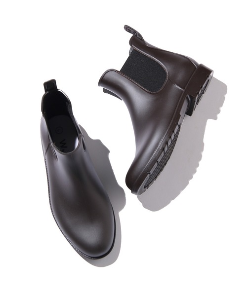 Wpc.(ダブリュピーシー)の「【Wpc.】サイドゴアレインブーツ(レインシューズ・レディース・ブラック/ダークブラウン・L/M/S)」の9枚目の写真