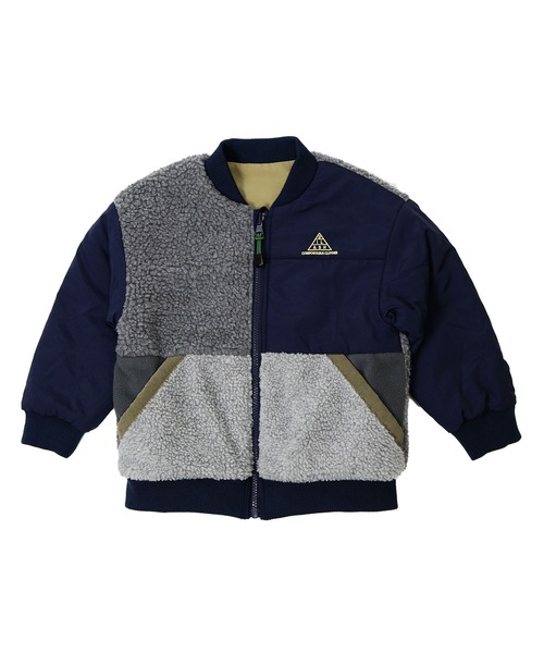 DILASH(ディラッシュ)の「タフタボアリバーシブルジャケット(その他アウター・キッズ・グレー/カーキ・130/90/140/110/100/120/80)」の1枚目の写真