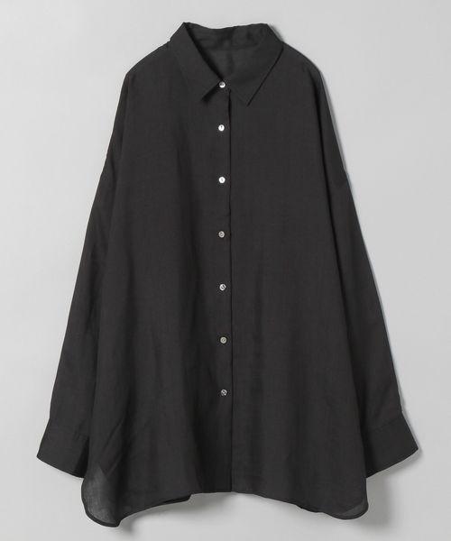 JEANASIS（ジーナシス）の「TリネンレギュラーシャツLS/347307（シャツ/ブラウス・レディース・ホワイト/ブラック/オレンジ/グリーン系その他・FREE）」の3枚目の写真