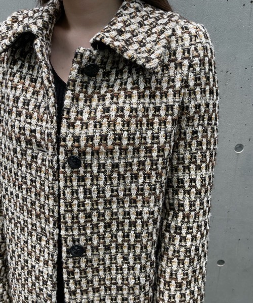 allureville（アルアバイル）の「ゴールドラメツイードステンカラー