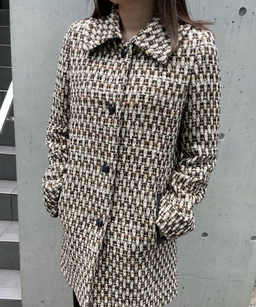 allureville（アルアバイル）の「ゴールドラメツイードステンカラー