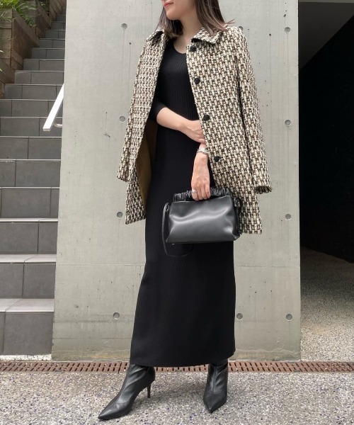 allureville（アルアバイル）の「ゴールドラメツイードステンカラー