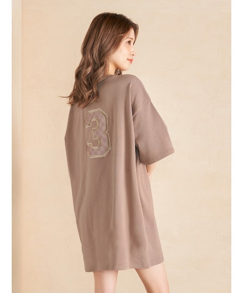 Darich(ダーリッチ)の「ボックスDRビッグTシャツ(Tシャツ/カットソー・レディース・ホワイト/ピンク/モカ・FREE)」の8枚目の写真