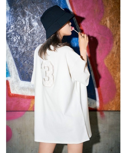 Darich(ダーリッチ)の「ボックスDRビッグTシャツ(Tシャツ/カットソー・レディース・ホワイト/ピンク/モカ・FREE)」の17枚目の写真