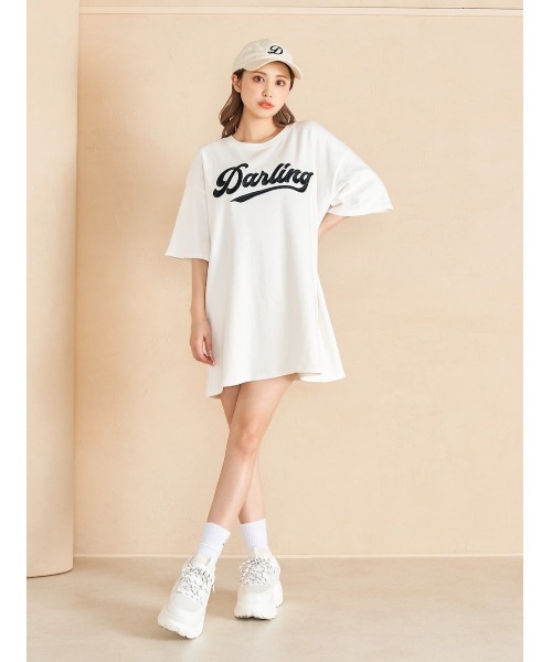 Darich(ダーリッチ)の「ボックスDRビッグTシャツ(Tシャツ/カットソー・レディース・ホワイト/ピンク/モカ・FREE)」の14枚目の写真