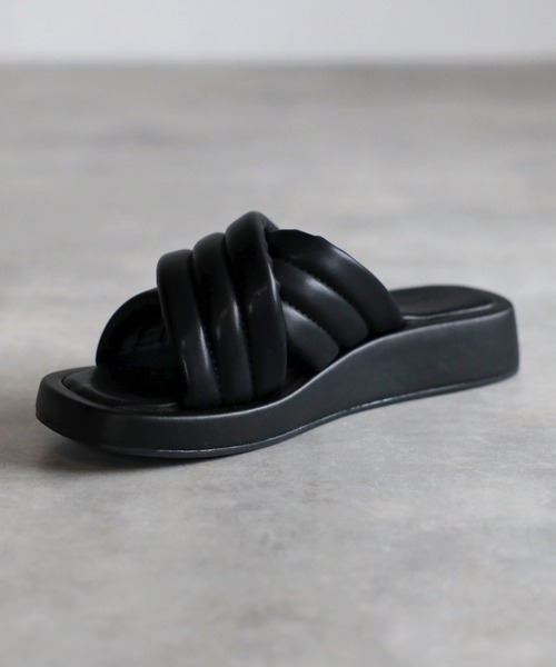 Bonjour Sagan(ボンジュールサガン)の「クロスストラップクッションサンダル(サンダル・レディース・ブラック・S/M/L)」の11枚目の写真