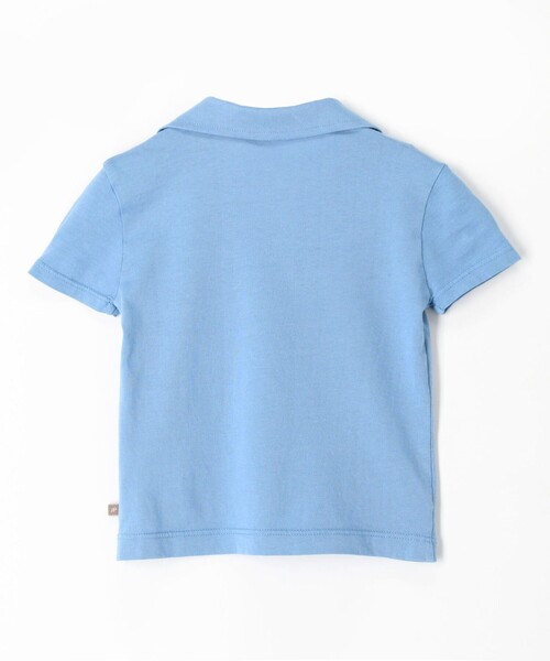 JAMES PERSE(ジェームスパース)の「ベビー スキッパーカラー ハーフスリーブプルオーバー ILJ3017(Tシャツ/カットソー・キッズ・ホワイト/ダークブルー・4/05/06)」の3枚目の写真