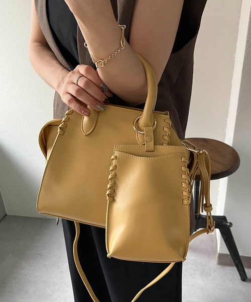 CAPRICIEUX LE'MAGE(カプリシューレマージュ)の「スマホショルダー3セットバッグ(ハンドバッグ・レディース・ブラウン/オフホワイト/イエロー/ベージュ/ブラック・FREE)」の11枚目の写真