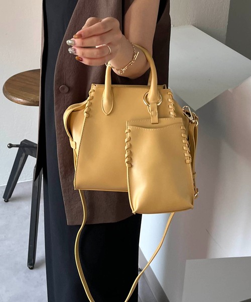 CAPRICIEUX LE'MAGE(カプリシューレマージュ)の「スマホショルダー3セットバッグ(ハンドバッグ・レディース・ブラウン/オフホワイト/イエロー/ベージュ/ブラック・FREE)」の15枚目の写真