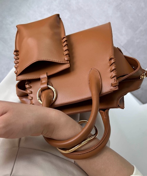 CAPRICIEUX LE'MAGE(カプリシューレマージュ)の「スマホショルダー3セットバッグ(ハンドバッグ・レディース・ブラウン/オフホワイト/イエロー/ベージュ/ブラック・FREE)」の18枚目の写真