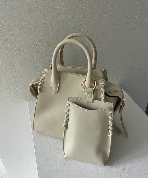 CAPRICIEUX LE'MAGE(カプリシューレマージュ)の「スマホショルダー3セットバッグ(ハンドバッグ・レディース・ブラウン/オフホワイト/イエロー/ベージュ/ブラック・FREE)」の7枚目の写真