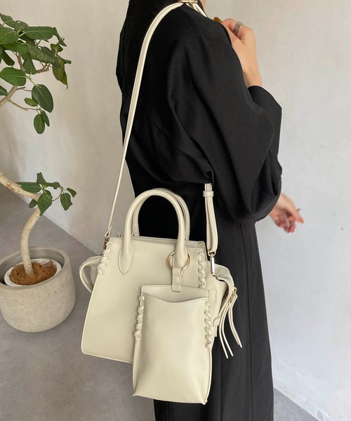 CAPRICIEUX LE'MAGE(カプリシューレマージュ)の「スマホショルダー3セットバッグ(ハンドバッグ・レディース・ブラウン/オフホワイト/イエロー/ベージュ/ブラック・FREE)」の16枚目の写真