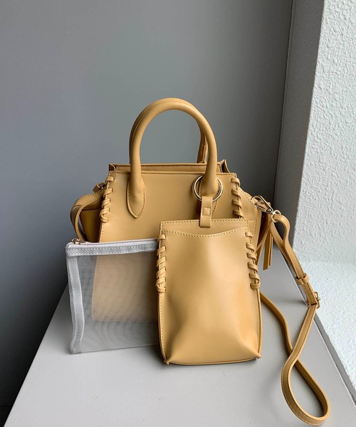 CAPRICIEUX LE'MAGE(カプリシューレマージュ)の「スマホショルダー3セットバッグ(ハンドバッグ・レディース・ブラウン/オフホワイト/イエロー/ベージュ/ブラック・FREE)」の12枚目の写真