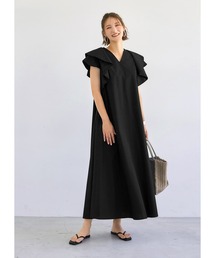 ダブルフリルスリーブワンピース