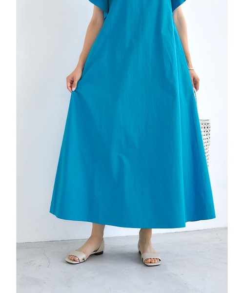 STYLE DELI（スタイルデリ）の「ダブルフリルスリーブワンピース（ワンピース・レディース・ブラック/ターコイズブルー・01/02）」の9枚目の写真