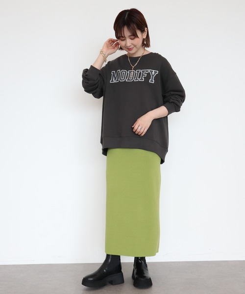 AMERICAN HOLIC(アメリカンホリック)の「総針ニットタイトスカート(スカート・レディース・ブラック/ブラウン/グリーン・S/M/L)」の5枚目の写真