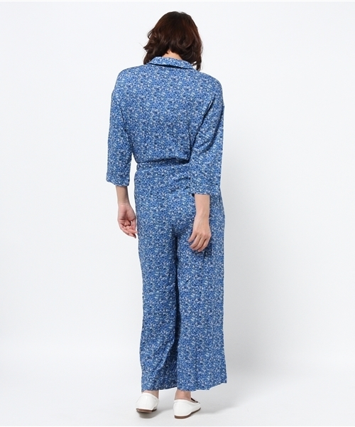 Kastane(カスタネ)の「【Kastane】ワイドジャンプスーツ(サロペット/オーバーオール・レディース・ブルー/イエロー・FREE)」の5枚目の写真