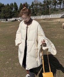 2way中綿ストール付きビックシルエットパフィコート