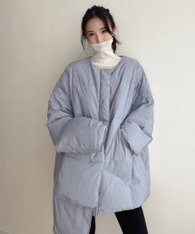 2way中綿ストール付きビックシルエットパフィコート