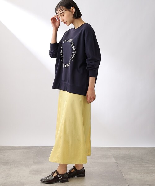 THE SHOP TK （ザ ショップ ティーケー ）の「◆サークルロゴプリントプルオーバー（スウェット・レディース・ネイビー/オフホワイト/オリーブ・11/12）」の14枚目の写真