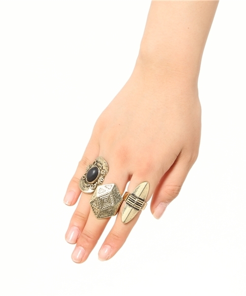 WEGO（ウィゴー）の「WEGO/セットリング（リング・レディース・シルバー/ゴールド・FREE）」の7枚目の写真