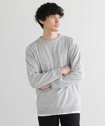 12GG天竺編みヒートサーモクルーネックニット