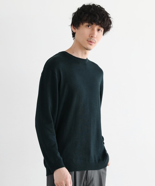 セール】12GG天竺編みヒートサーモクルーネックニット（ニット