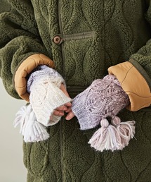 グラデーションニットハンドウォーマー