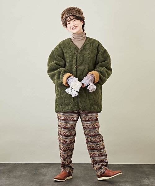 CUBE SUGAR（キューブシュガー）の「グラデーションニットハンドウォーマー（ネックウォーマー/スヌード・レディース・オレンジ系その他/パープル系その他/ブルー系その他・M）」の4枚目の写真