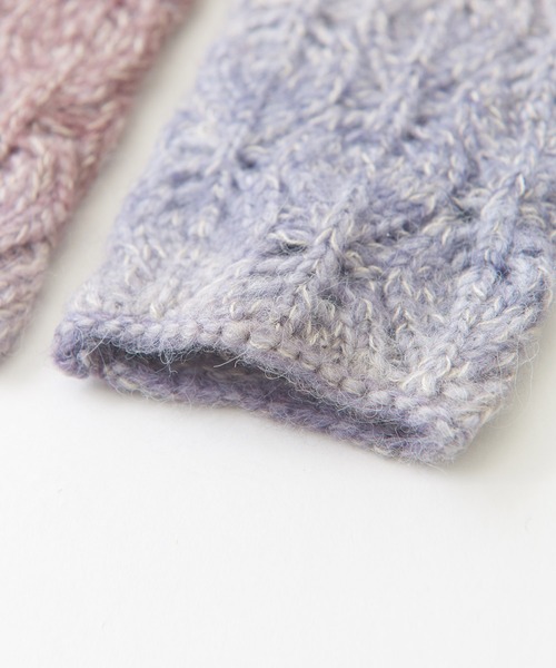 CUBE SUGAR（キューブシュガー）の「グラデーションニットハンドウォーマー（ネックウォーマー/スヌード・レディース・オレンジ系その他/パープル系その他/ブルー系その他・M）」の9枚目の写真