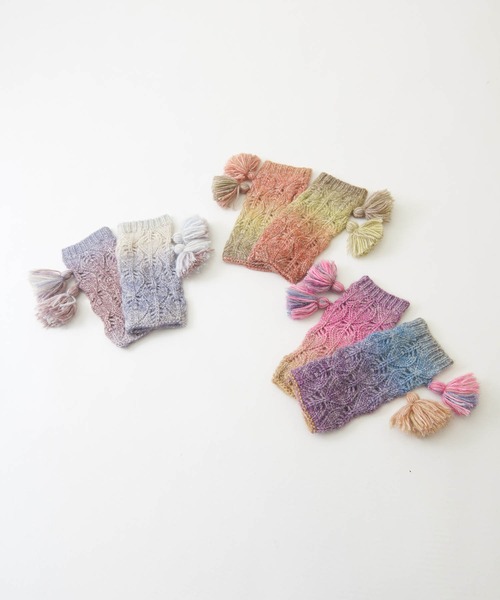 CUBE SUGAR（キューブシュガー）の「グラデーションニットハンドウォーマー（ネックウォーマー/スヌード・レディース・オレンジ系その他/パープル系その他/ブルー系その他・M）」の12枚目の写真