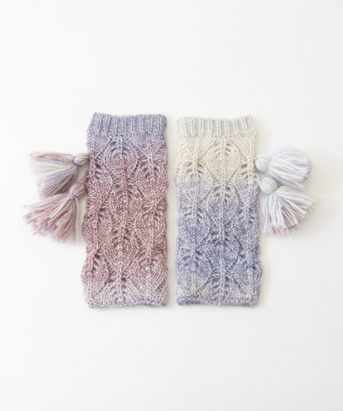 CUBE SUGAR（キューブシュガー）の「グラデーションニットハンドウォーマー（ネックウォーマー/スヌード・レディース・オレンジ系その他/パープル系その他/ブルー系その他・M）」の13枚目の写真