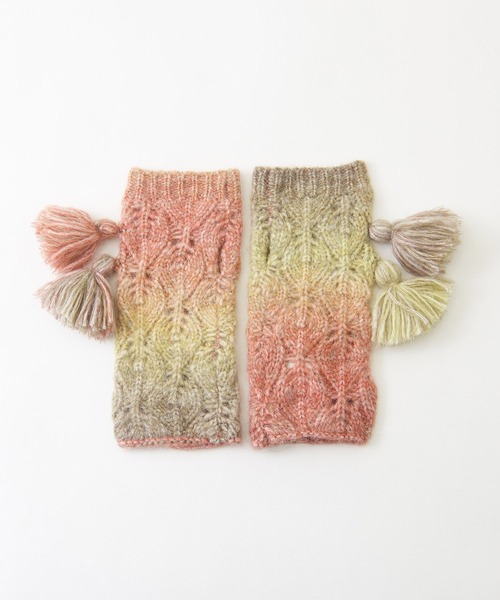 CUBE SUGAR（キューブシュガー）の「グラデーションニットハンドウォーマー（ネックウォーマー/スヌード・レディース・オレンジ系その他/パープル系その他/ブルー系その他・M）」の14枚目の写真