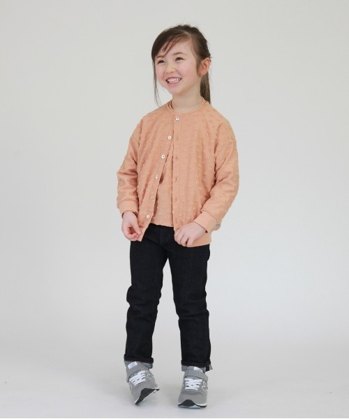 FITH（フィス）の「ネコドット天竺 長袖 カーディガン（カーディガン/ボレロ・キッズ・ホワイト/グレー/オレンジ/ネイビー・90/100/110/120/80）」の5枚目の写真