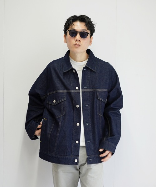 NEONSIGN(ネオンサイン)の「NEONSIGN Drop sleeve denim jacket(デニムジャケット・メンズ・インディゴブルー・44/46/48/42)」の2枚目の写真