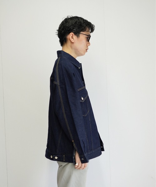 NEONSIGN(ネオンサイン)の「NEONSIGN Drop sleeve denim jacket(デニムジャケット・メンズ・インディゴブルー・44/46/48/42)」の3枚目の写真