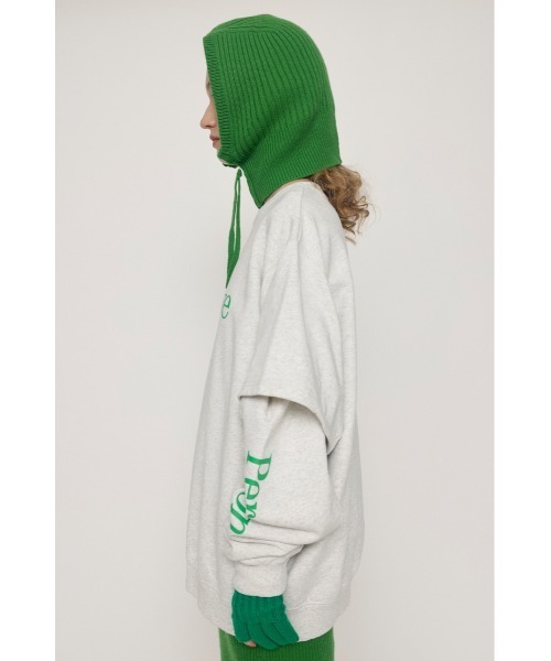 SLY（スライ）の「TUCK S/L LOGO SW タック ロゴ スウェット トレーナー（スウェット・レディース・杢グレー/ブラック/レッド・FREE）」の19枚目の写真