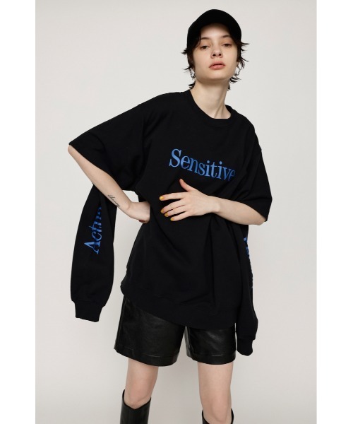 SLY（スライ）の「TUCK S/L LOGO SW タック ロゴ スウェット トレーナー（スウェット・レディース・杢グレー/ブラック/レッド・FREE）」の18枚目の写真