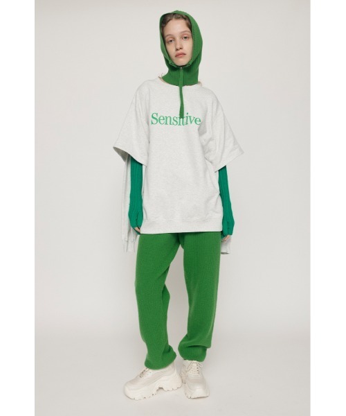 SLY（スライ）の「TUCK S/L LOGO SW タック ロゴ スウェット トレーナー（スウェット・レディース・杢グレー/ブラック/レッド・FREE）」の15枚目の写真